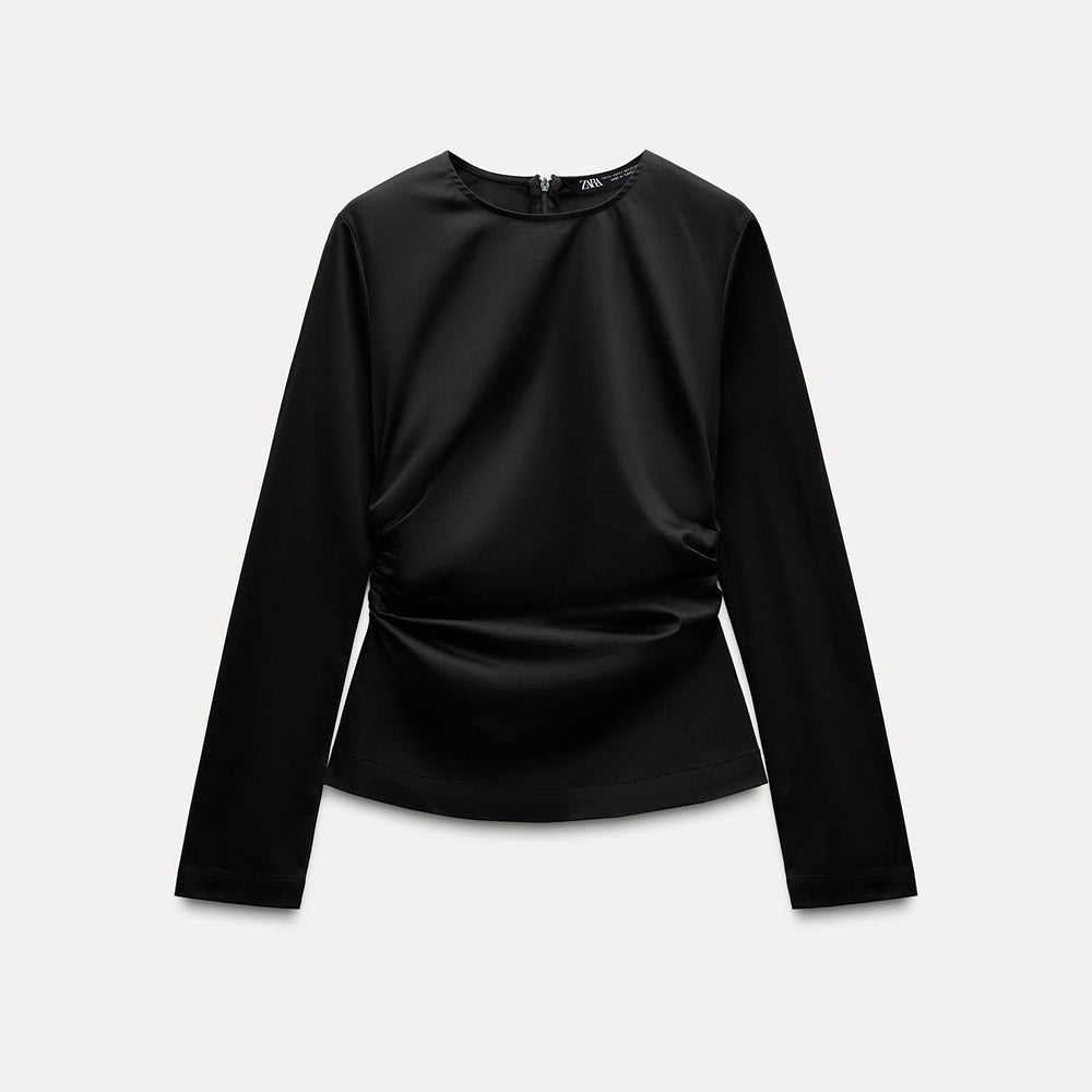 Moudda ZARA - Haut coton élastique manches longues, encolure ronde - Tunisie 2