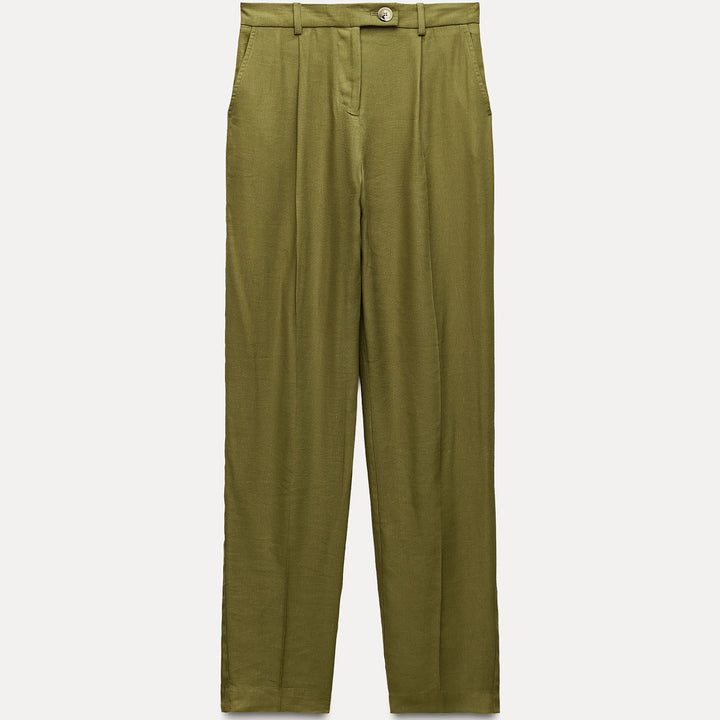 Moudda ZARA - Set pantalon en lin pinces passantes bouton - Tunisie 1