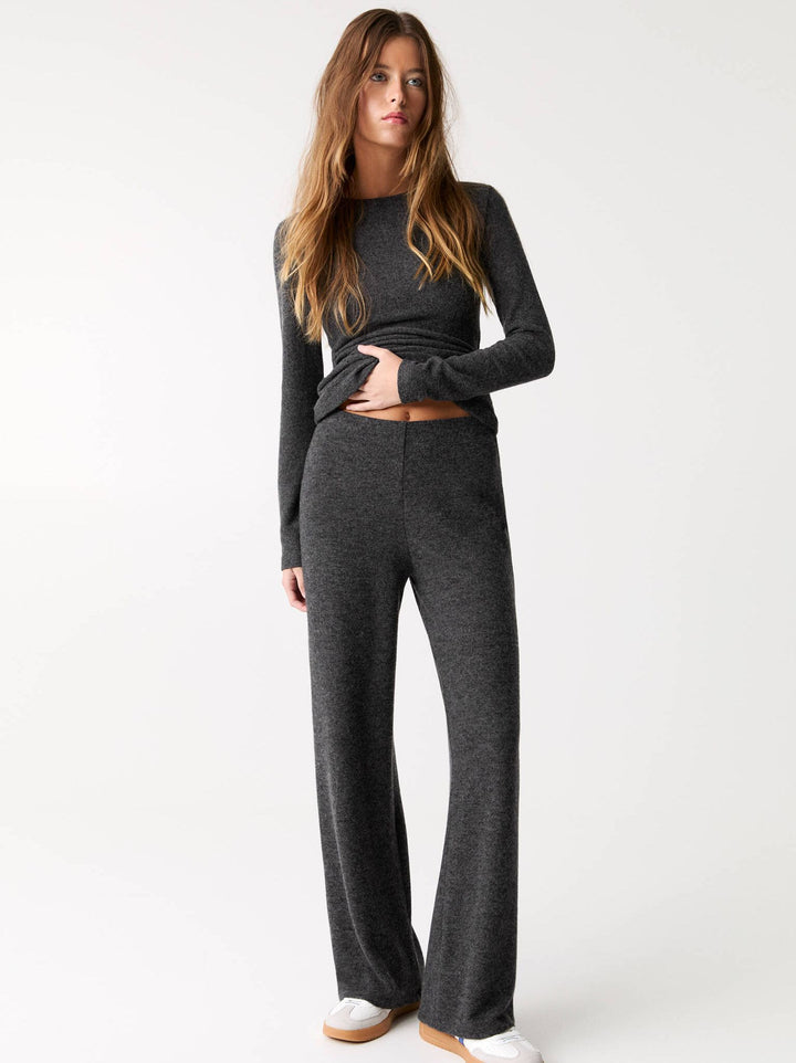 Moudda PULL & BEAR - Pantalon Wide Leg - Soft Touch (Gris) - Tunisie 2