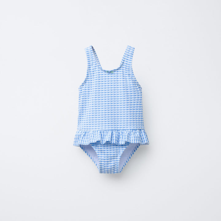 Moudda ZARA - Maillot Enfant - Vichy Bleu - Tunisie 1