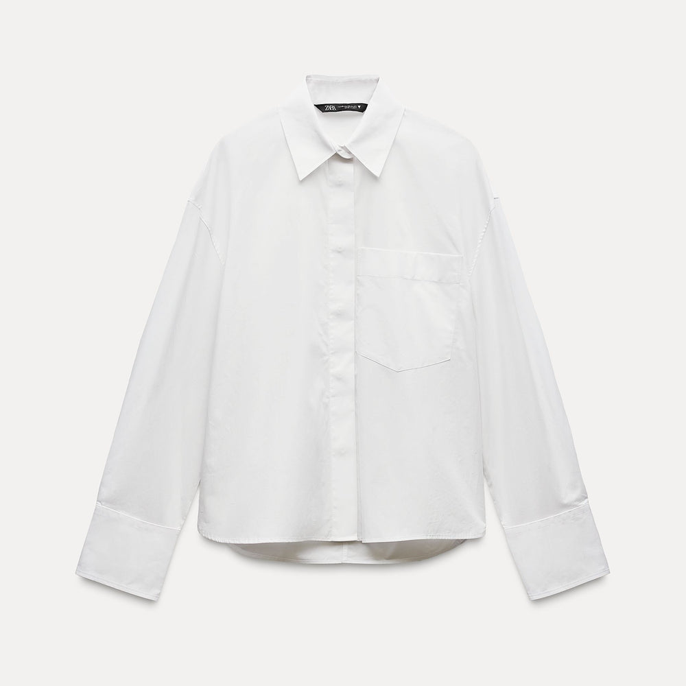 Moudda ZARA - Chemise mi-longue en popeline, poche - Tunisie 2