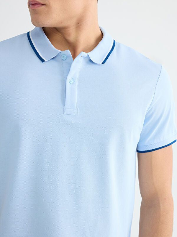 Moudda LC Waikiki - T-shirt col polo basique manches courtes en jersey pour Homme - Tunisie 3
