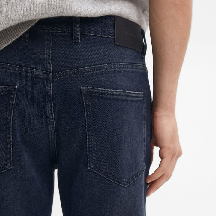 Moudda Massimo Dutti - Pantalon jean indigo lavé coupe fuselée - Tunisie 3