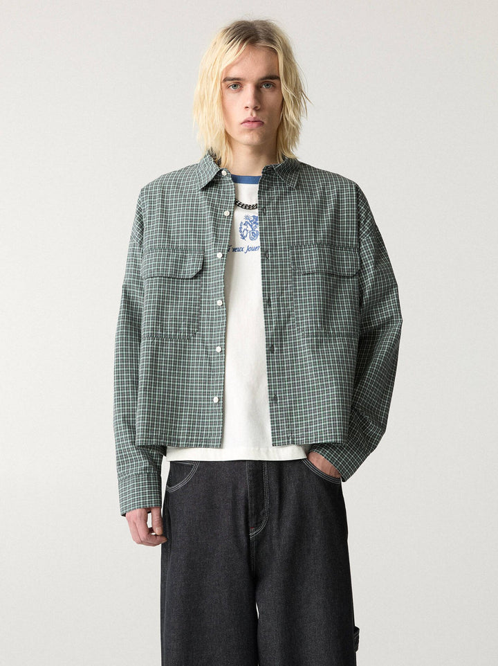 Moudda PULL & BEAR - Chemise - Popeline Micro-Carreaux & Poches - Tunisie 2