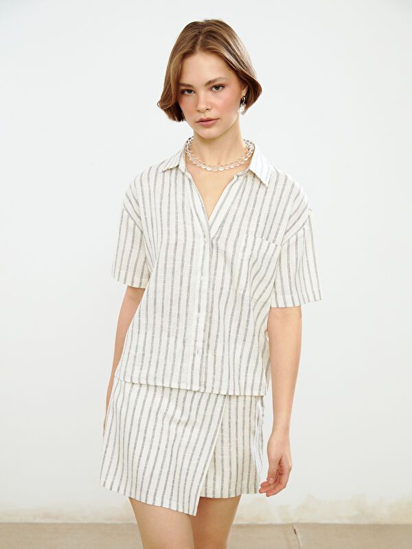 Moudda LC Waikiki - Chemise manches courtes en tissu pour Femme - Tunisie 3
