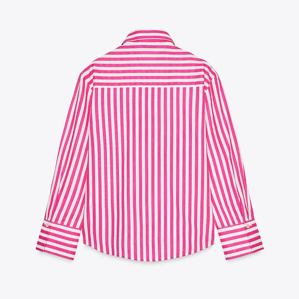 Moudda ZARA - Chemise Lin/Viscose - Rayure Large & Bouton Fantaisie - Tunisie 2