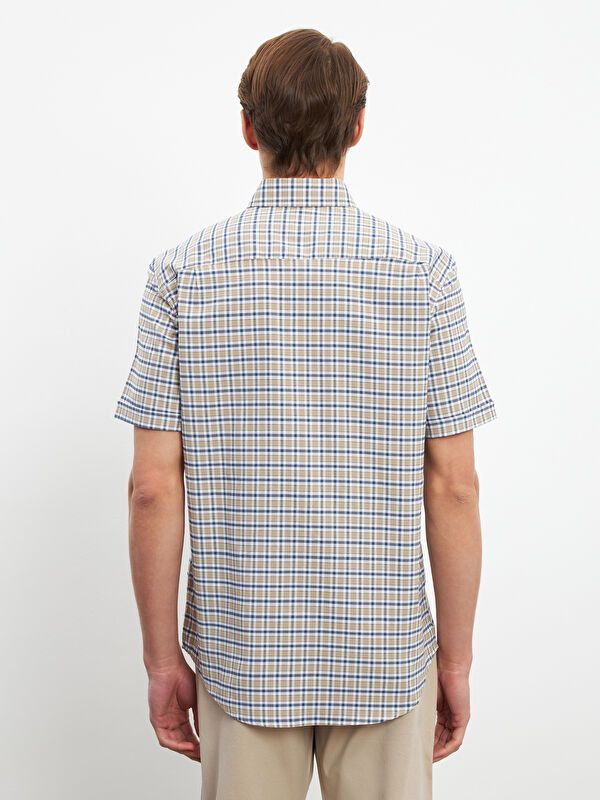 Moudda LC Waikiki - Chemise à carreaux manches courtes en tissu tissé pour Homme - Tunisie 4