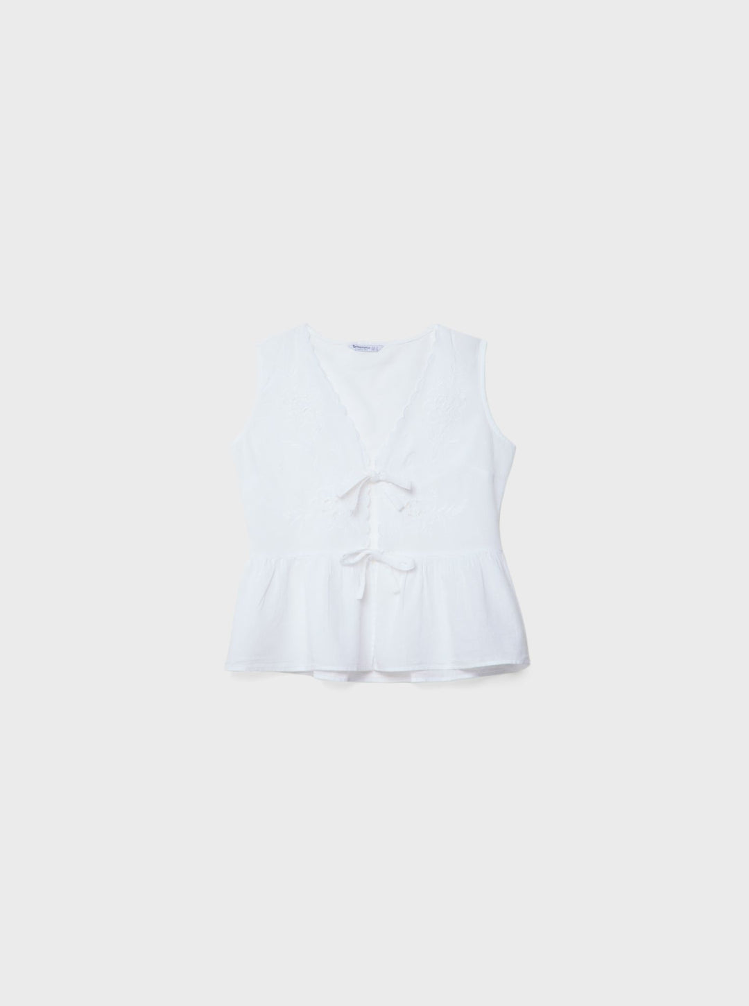 Moudda STRADIVARIUS - Top Sans Manches Brodé avec Nœud - Tunisie 3