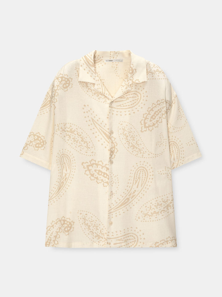 Moudda PULL & BEAR - Chemise Demi-Manches Imprimé Chill Paisley - Tunisie 2