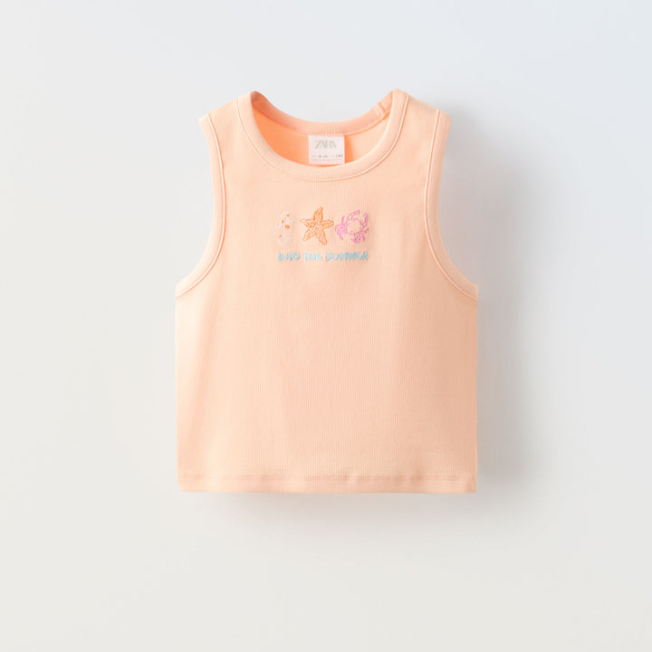 Moudda ZARA - T-shirt fille top brodé - Tunisie 2