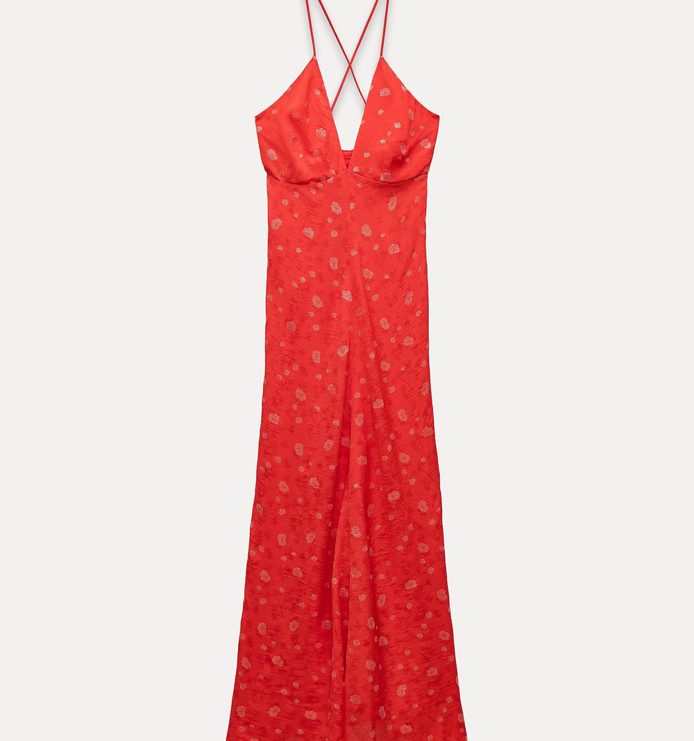 Moudda ZARA - Robe mi-longue fines bretelles plumetis - Tunisie 2