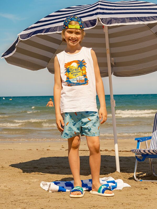 Moudda LC Waikiki - Ensemble maillot de bain en tissu tissé pour Garçon - Tunisie 2