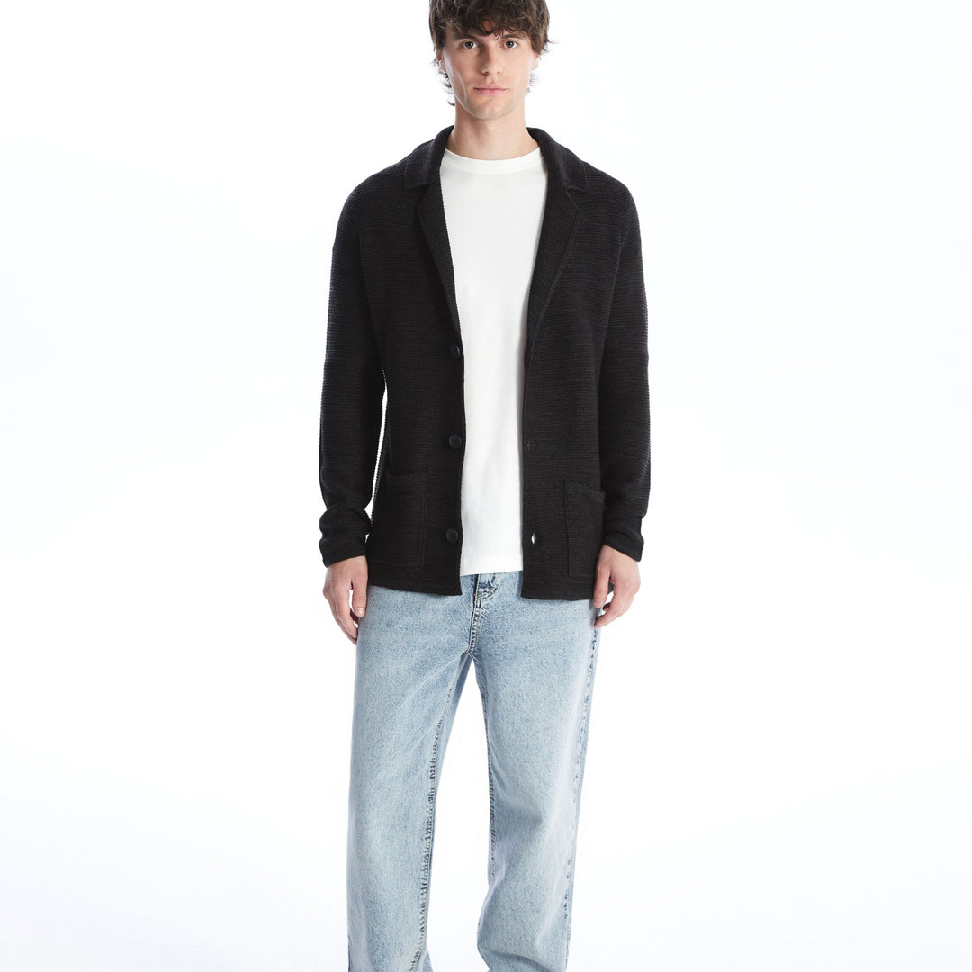 Moudda LC Waikiki - Cardigan en tricot Homme Noir - Tunisie 3