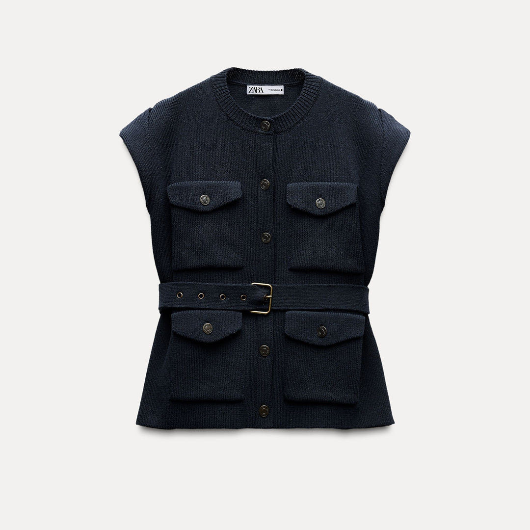 Moudda ZARA - Gilet oversized imitation jean poches devant - Tunisie 2