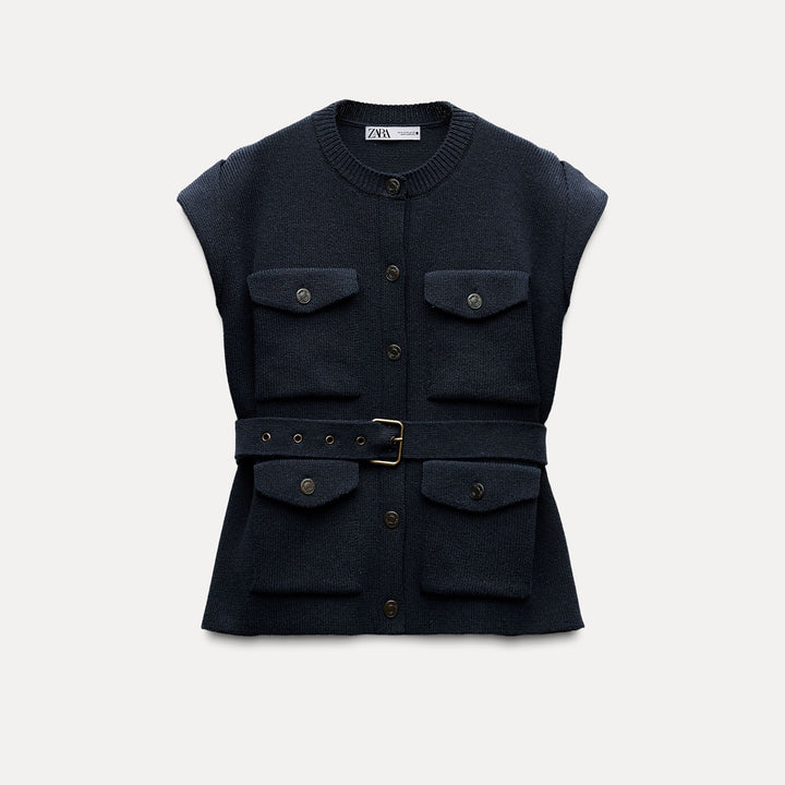 Moudda ZARA - Gilet oversized imitation jean poches devant - Tunisie 2