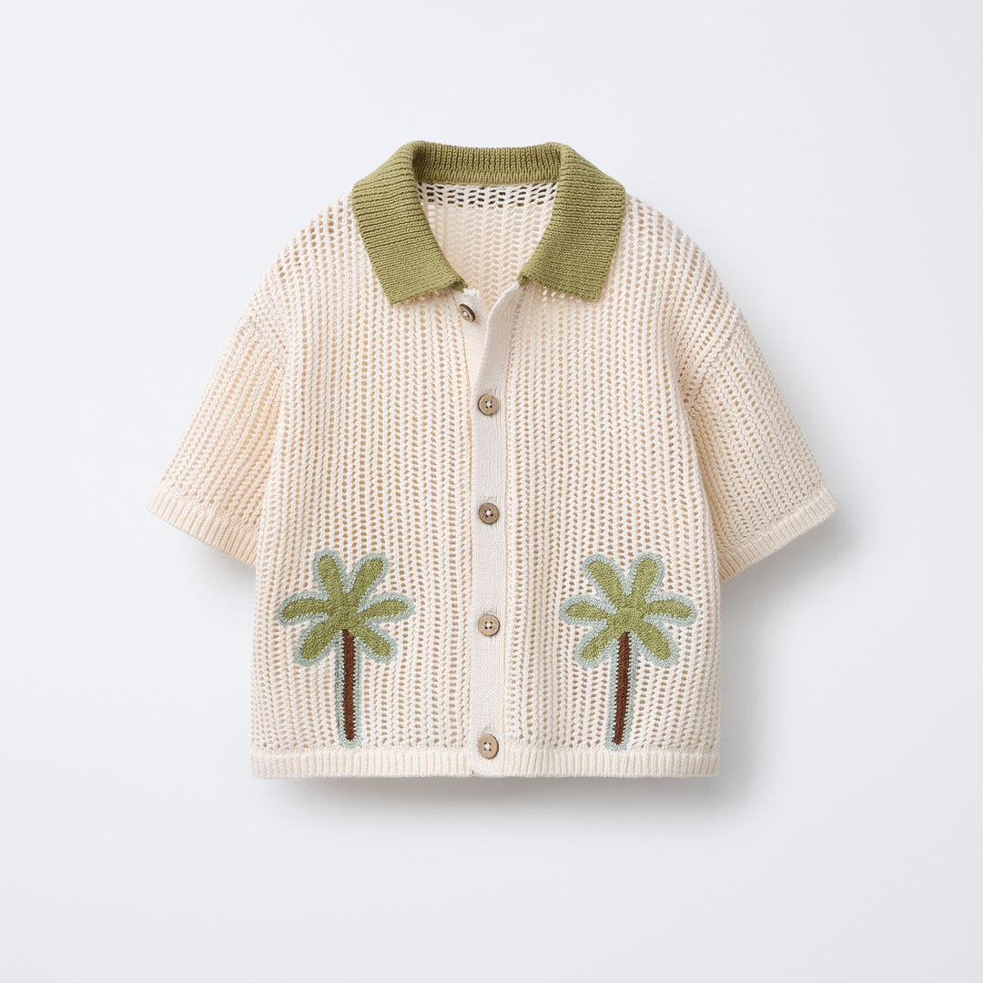 Moudda ZARA - Chemise Maille Enfant - Palmiers Brodés (6T) - Tunisie 1