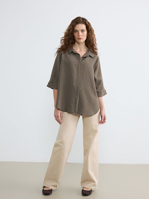 Moudda LC Waikiki - Chemisier (blouse) manches longues en tissu pour Femme - Tunisie 2