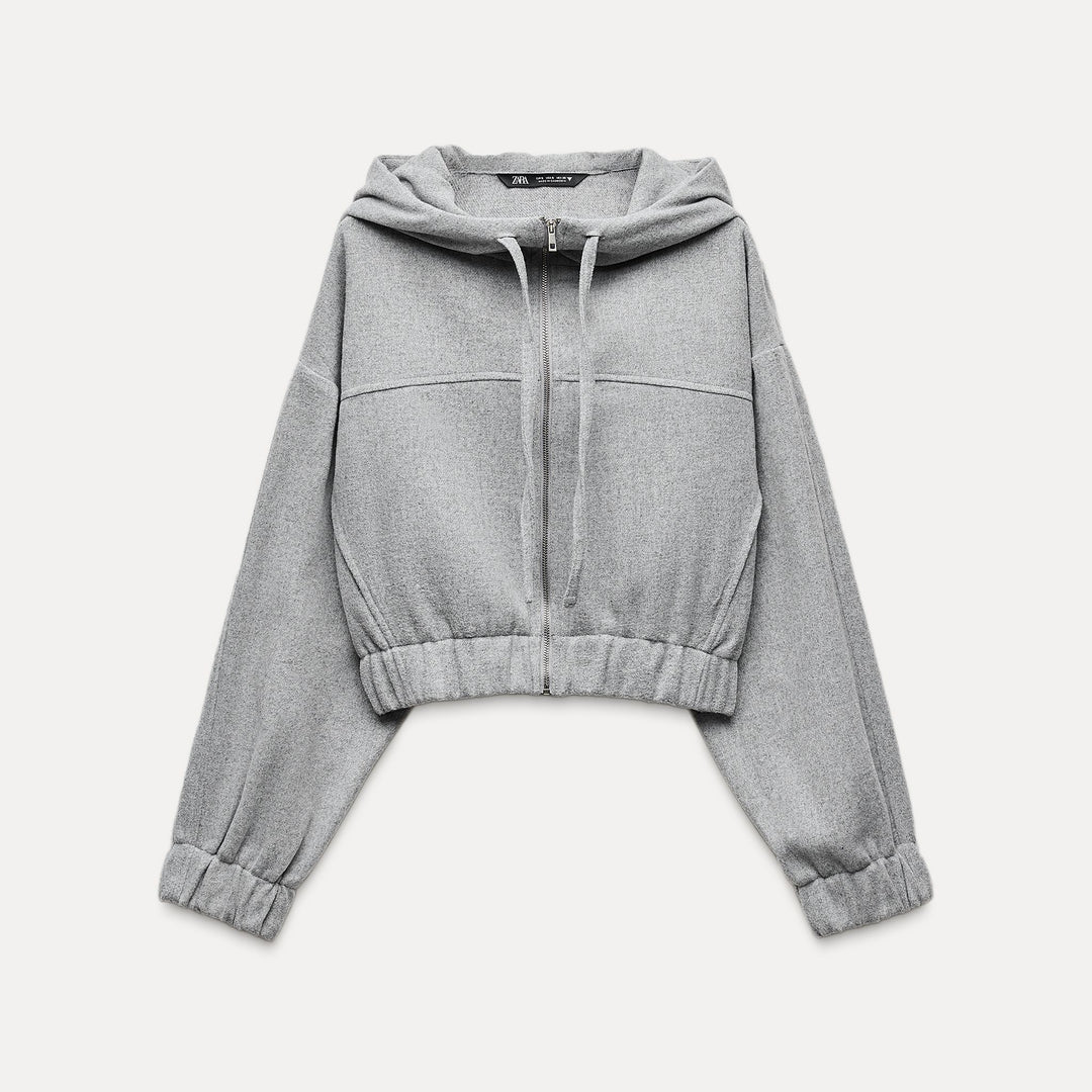 Moudda ZARA - Sweat doux col haut capuche - Tunisie 1