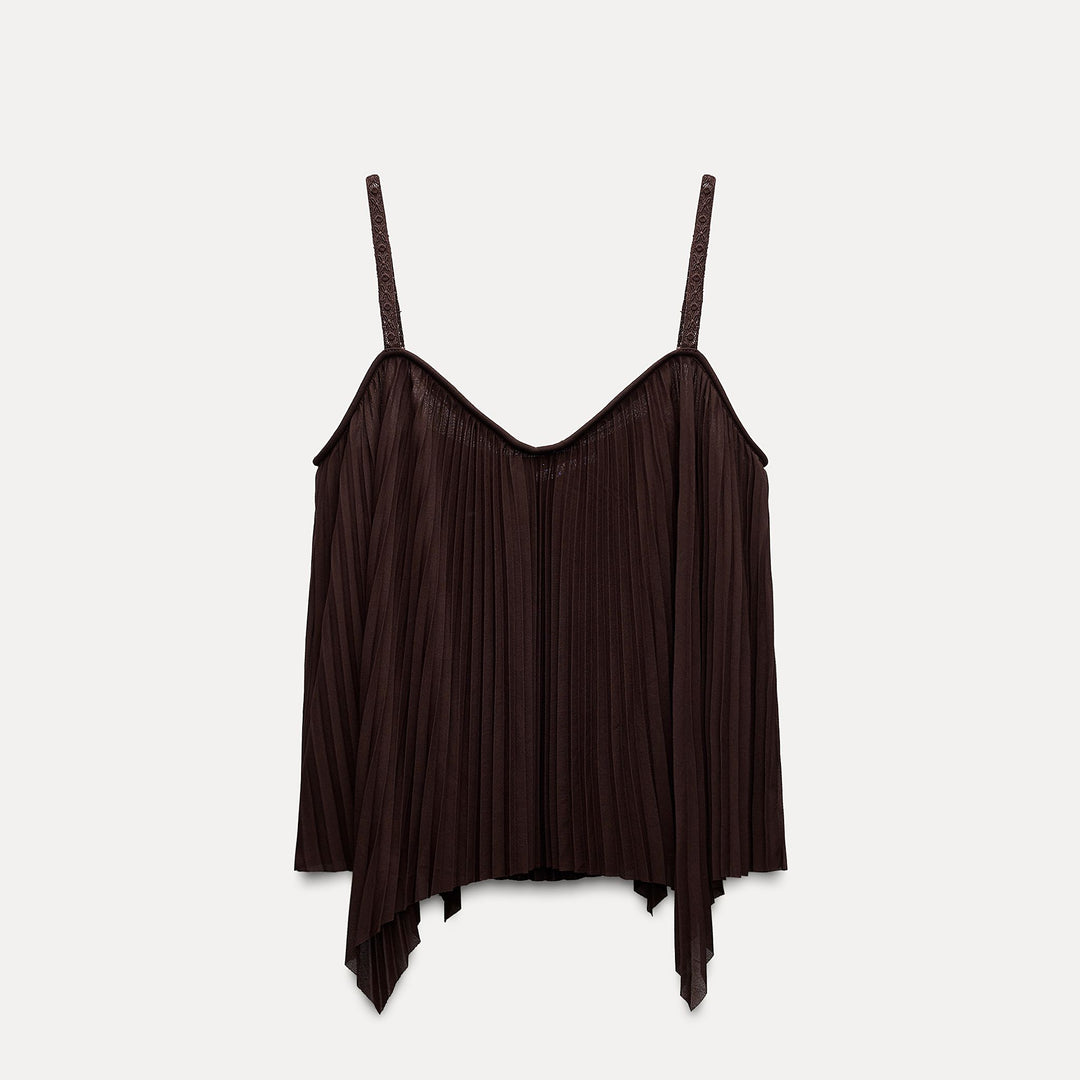 Moudda ZARA - Top à Bretelles Plissé (Ensemble) - Tunisie 1