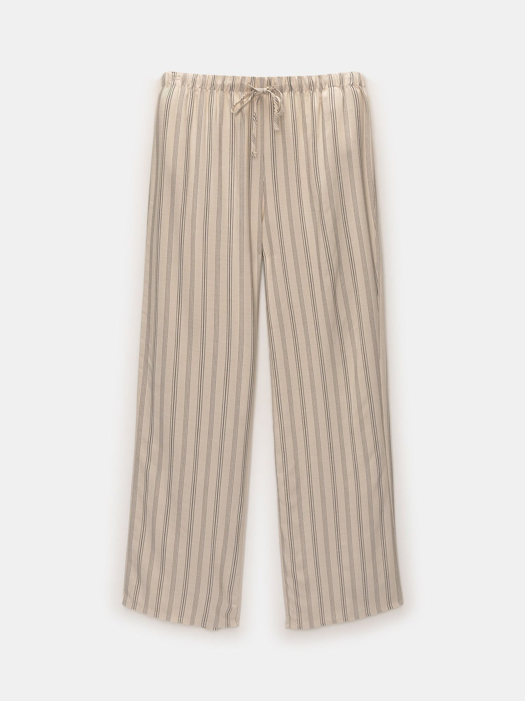 Moudda PULL & BEAR - Pantalon Jambe Large Rayures Écru - Tunisie 3