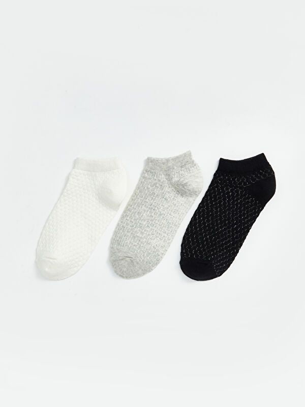 Moudda LC Waikiki - Chaussettes pour sneakers Femme Ecru - Tunisie 1