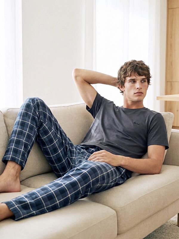 Moudda LC Waikiki - Ensemble pyjama jersey manches courtes-pantalon pour Homme - Tunisie 2