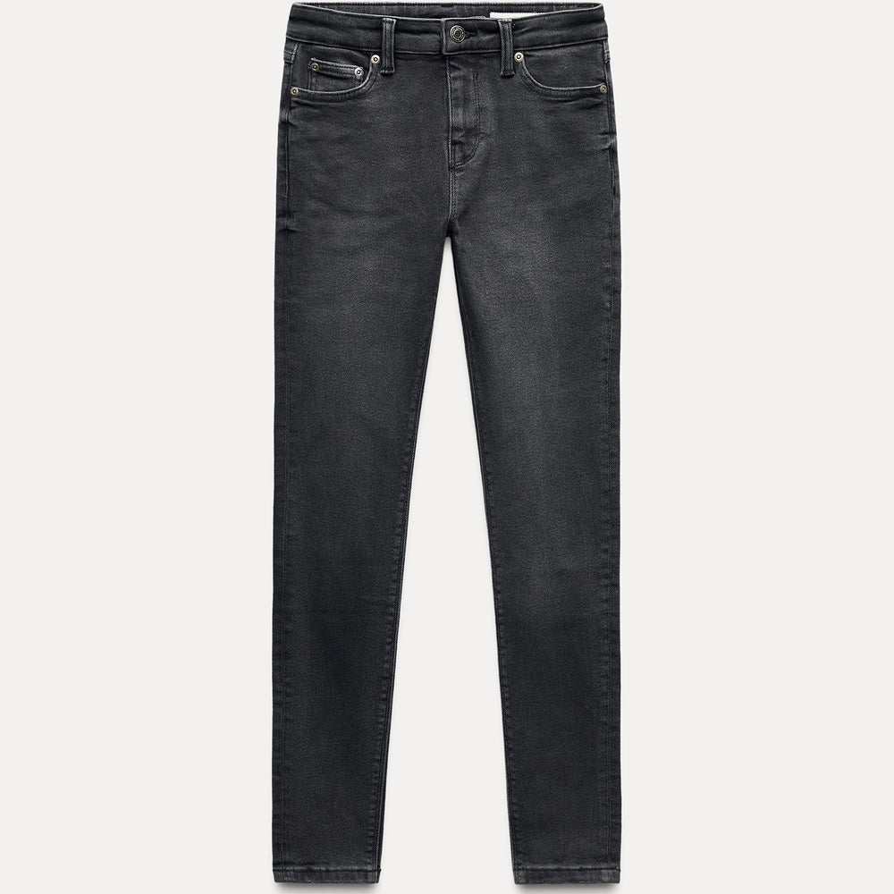 Moudda ZARA - Jean skinny taille mi-haute noir délavé - Tunisie 2