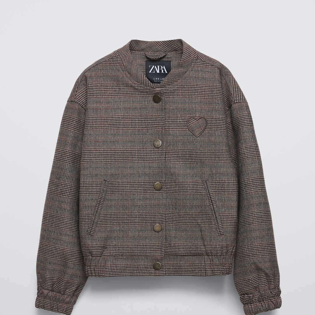Moudda ZARA - Veste bomber fille à carreaux patch cœur - Tunisie 1