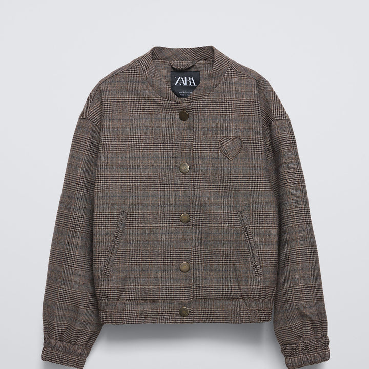 Moudda ZARA - Veste bomber fille à carreaux patch cœur - Tunisie 1