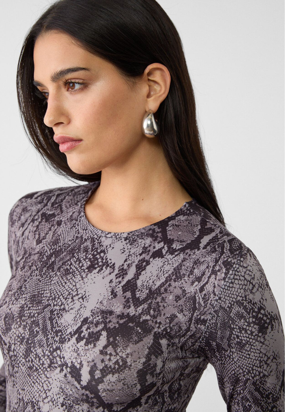 Moudda STRADIVARIUS - Body Basique M/L en Polyamide Imprimé Tout-Over - Tunisie 4