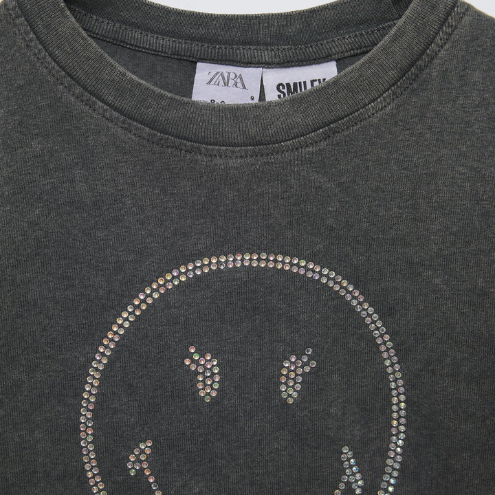 Moudda ZARA - T-shirt Smiley strassé - Tunisie 3