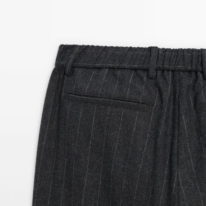Moudda Massimo Dutti - Pantalon laine flanelle rayé - Tunisie 6