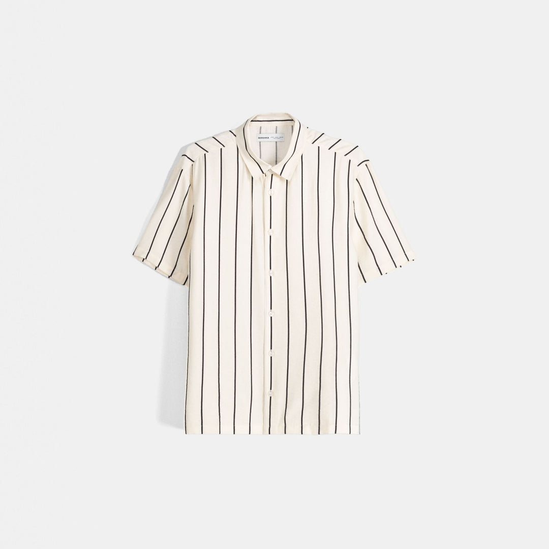 Moudda BERSHKA - Chemise Manches Courtes Rayée Imprimée - Tunisie 1