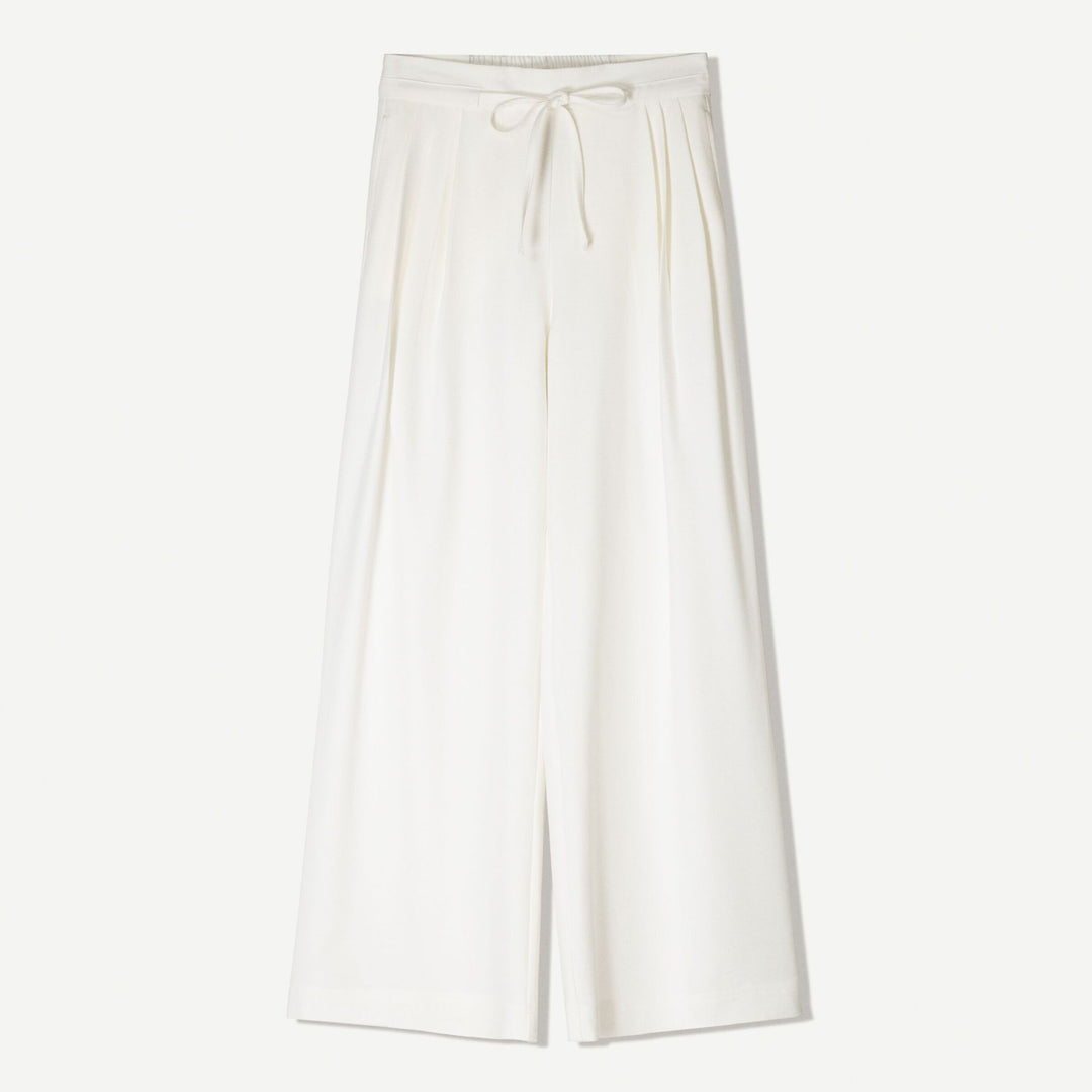 Moudda BERSHKA - Pantalon Wide Leg Fluide - Plis & Détail Ceinture - Tunisie 1