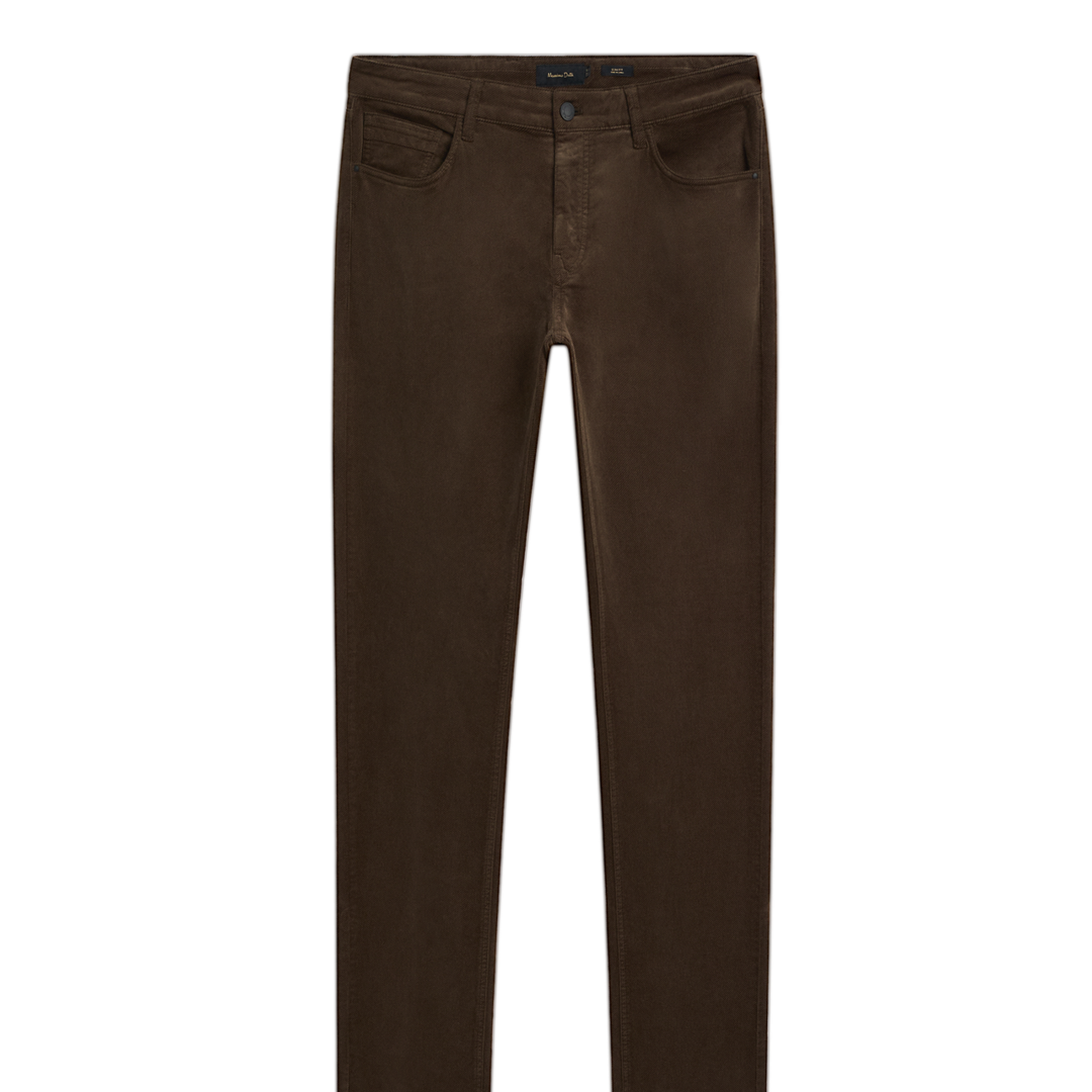 Moudda Massimo Dutti - Pantalon jean velours côtelé diagonal coupe slim - Tunisie 2