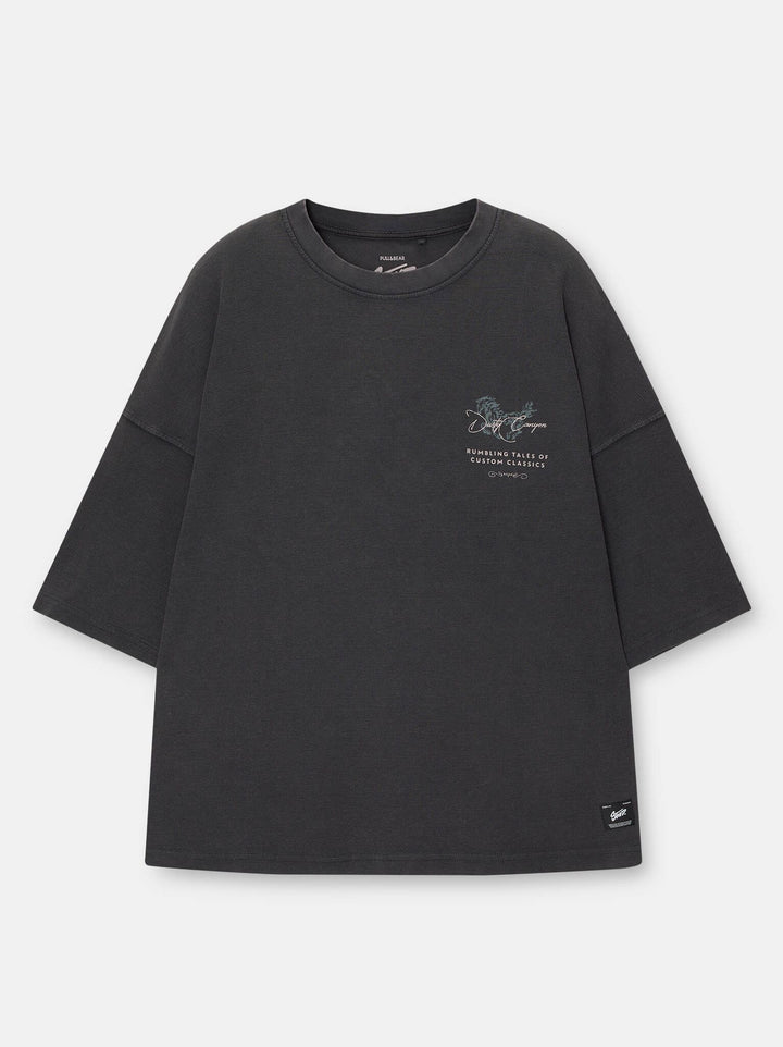 Moudda PULL & BEAR - T-Shirt Usé Waffle Customs Classics Cheval - Tunisie 5