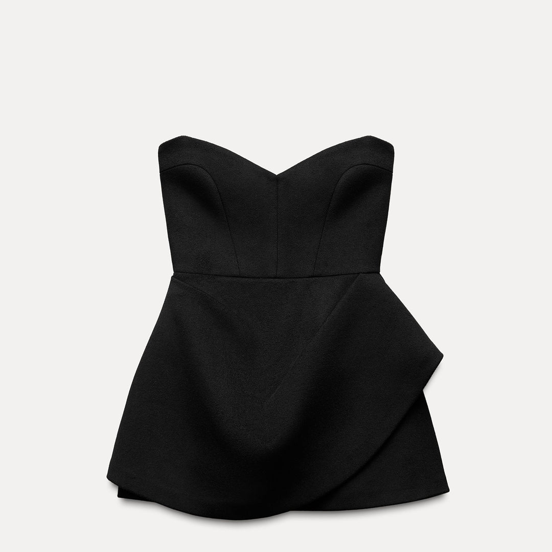 Moudda ZARA - Robe courte lainage col bateau jupe ample double couche - Tunisie 1