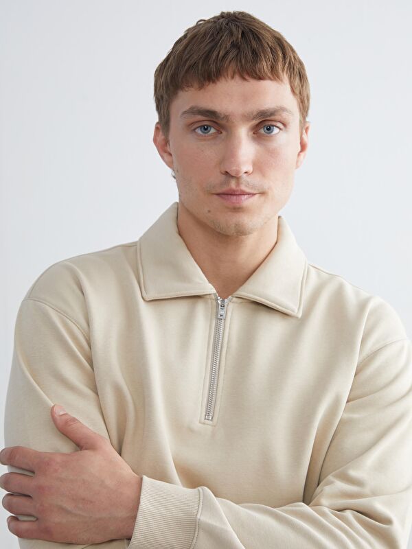 Moudda LC Waikiki - Sweatshirt en jersey couleur Beige pour hommes - Tunisie 1