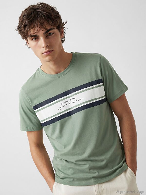 Moudda LC Waikiki - T-shirt en jersey à manches courtes pour Homme - Tunisie 1