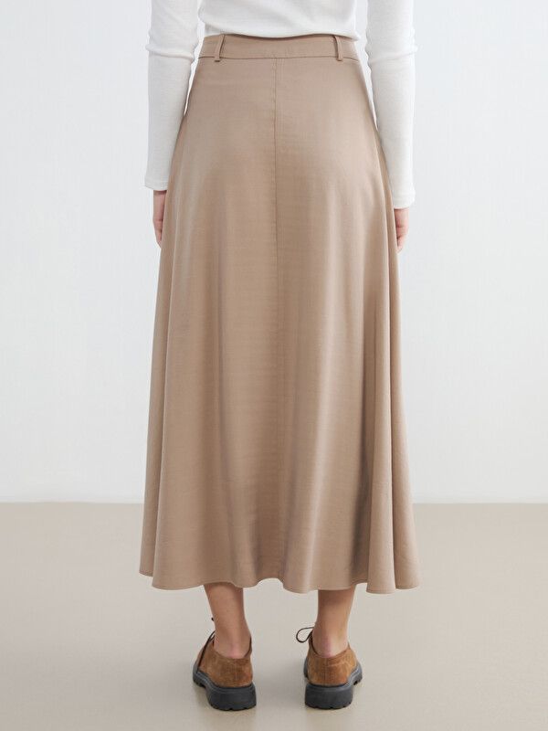 Moudda LC Waikiki - Jupe longue en tissu pour Femme couleur Beige - Tunisie 4