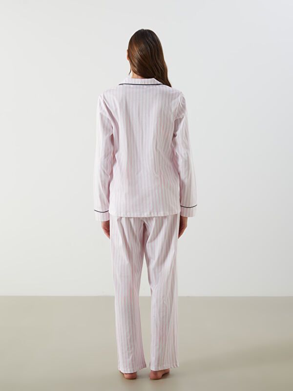 Moudda LC Waikiki - Pyjama en jersey manches longues Femme Imprimé écru - Tunisie 4