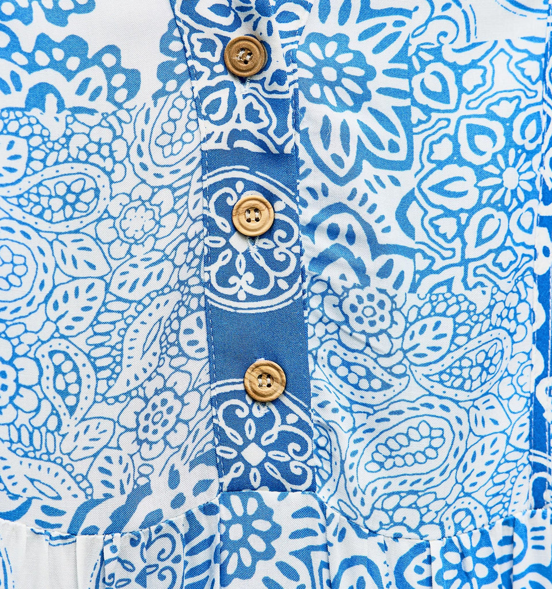 Moudda ZARA - Robe longue panneaux imprimés combinés - Tunisie 3