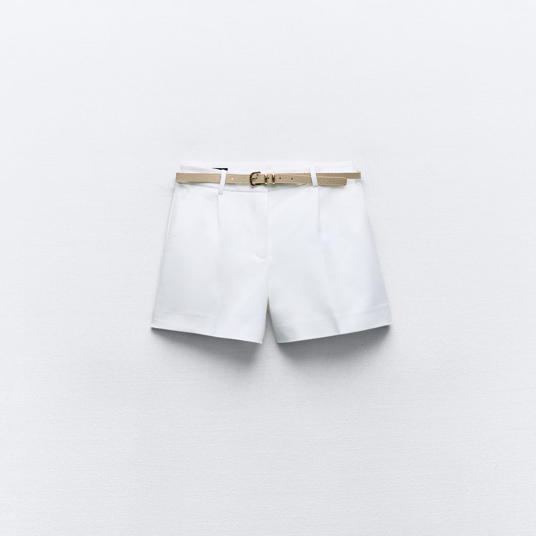 Moudda ZARA - Short avec ceinture en cuir synthétique boucle or clair - Tunisie 2