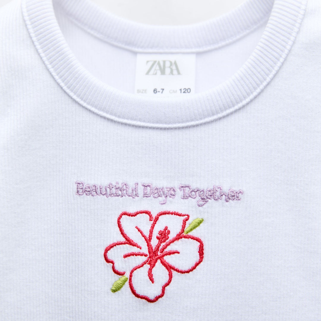 Moudda ZARA - T-shirt fille top brodé - Tunisie 3