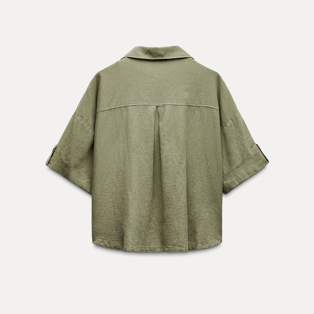 Moudda ZARA - Chemise Lin et Viscose Manches Courtes - Tunisie 3