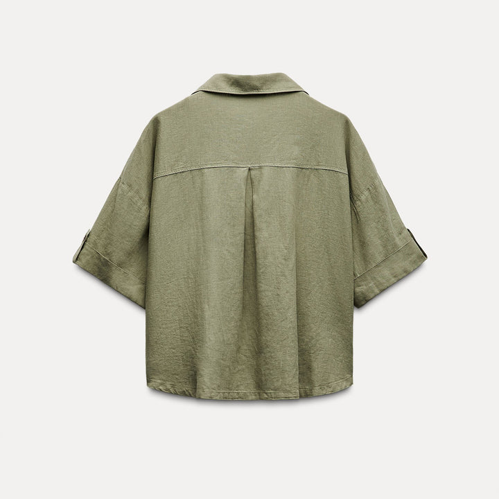 Moudda ZARA - Chemise Lin et Viscose Manches Courtes - Tunisie 3