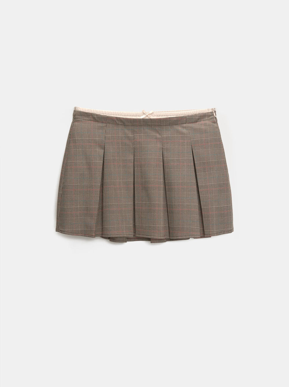 Moudda PULL & BEAR - Mini Jupe à Carreaux Plis Combinée Satin - Tunisie 2