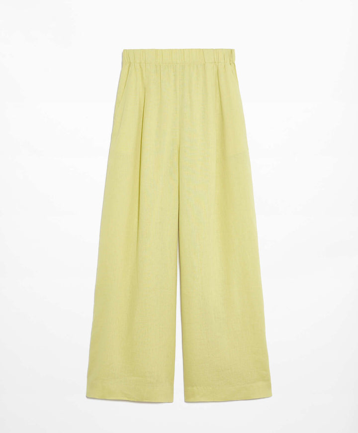 Moudda Oysho - Pantalon 100% Lin Jambe Large Taille Moyenne - Tunisie 5